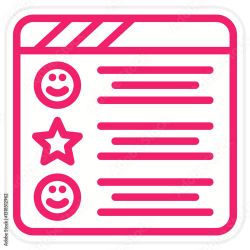 Vector Design Positive Review Icon Style