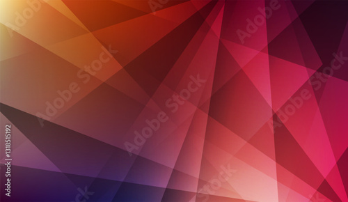 Dynamic interplay of converging geometric planes and vibrant color gradients, evoking a sense of energy and modern sophistication in abstract composition