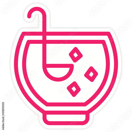 Vector Design Punch Bowl Icon Style