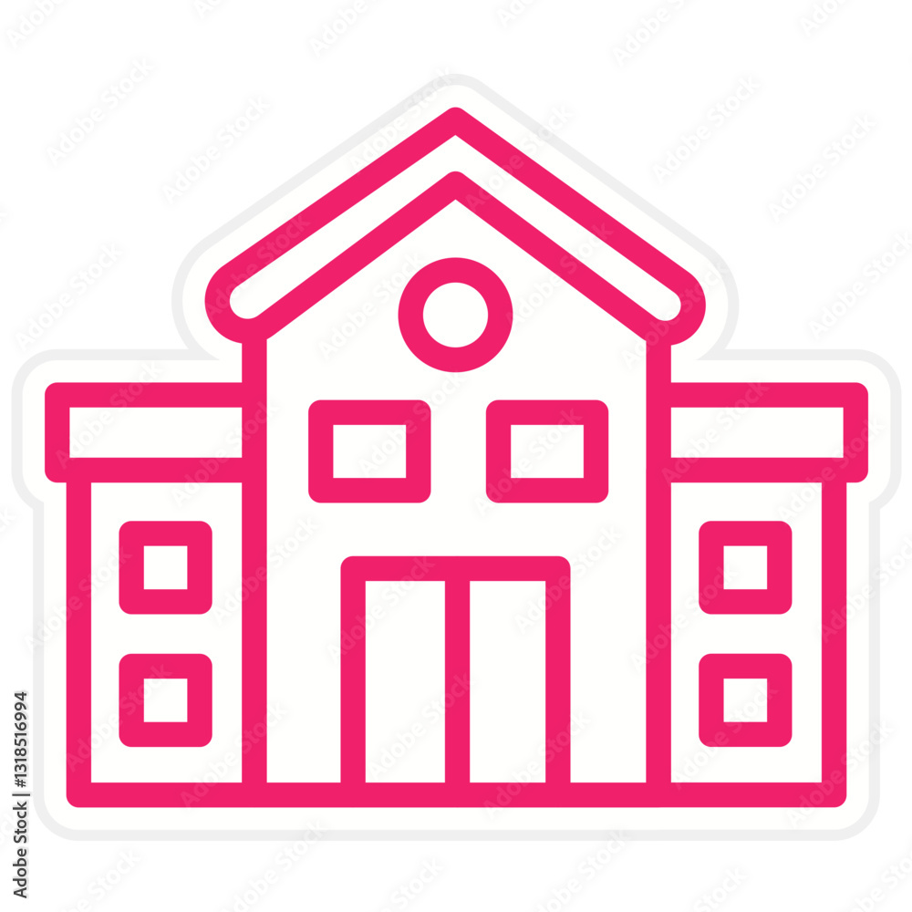 Vector Design School Icon Style Vector Design School Icon Style