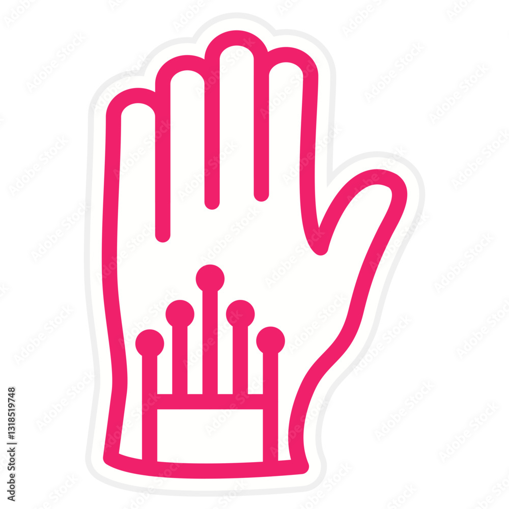 Obraz premium Vector Design Wired Gloves Icon Style