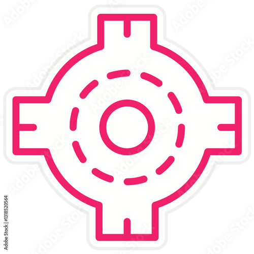 Vector Design Roundabout Icon Style