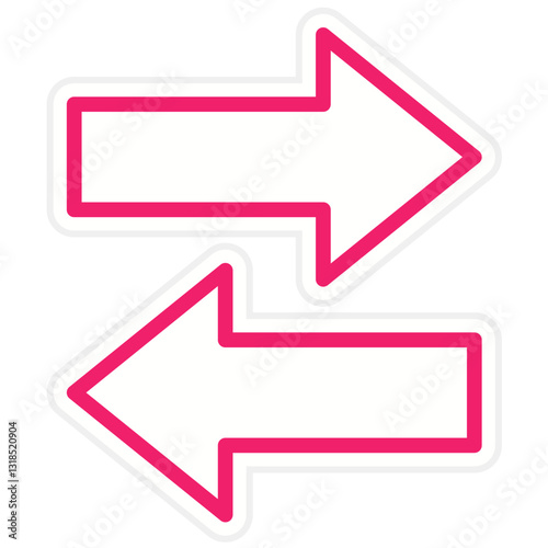 Vector Design Opposite Arrow Icon Style