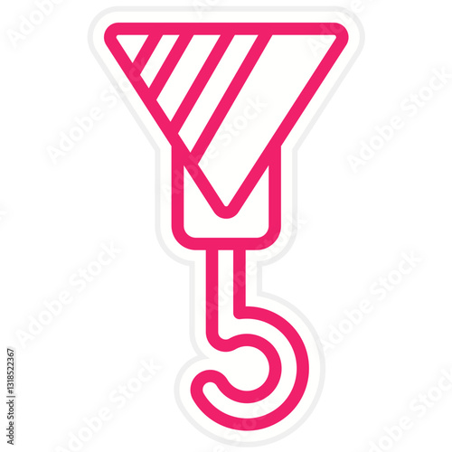 Crane Hook Vector Design Icon Style