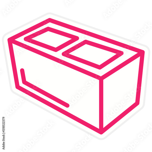 Concrete Block Vector Design Icon Style