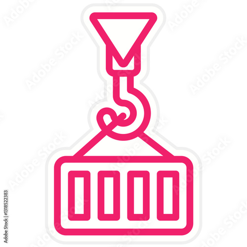 Crane Pulley Vector Design Icon Style