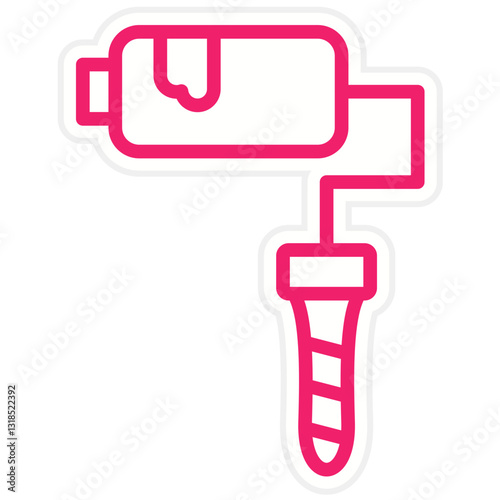 Paint Roller Vector Design Icon Style