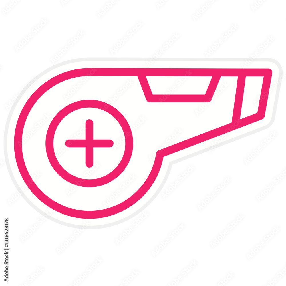 Obraz premium Safety Whistle Vector Design Icon Style
