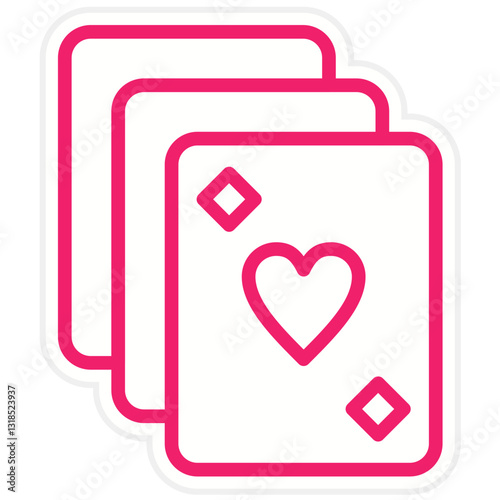 Card Deck Vector Design Icon Style