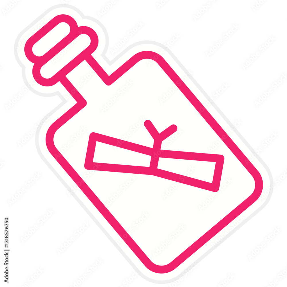 Obraz premium Message in a Bottle Vector Design Icon Style