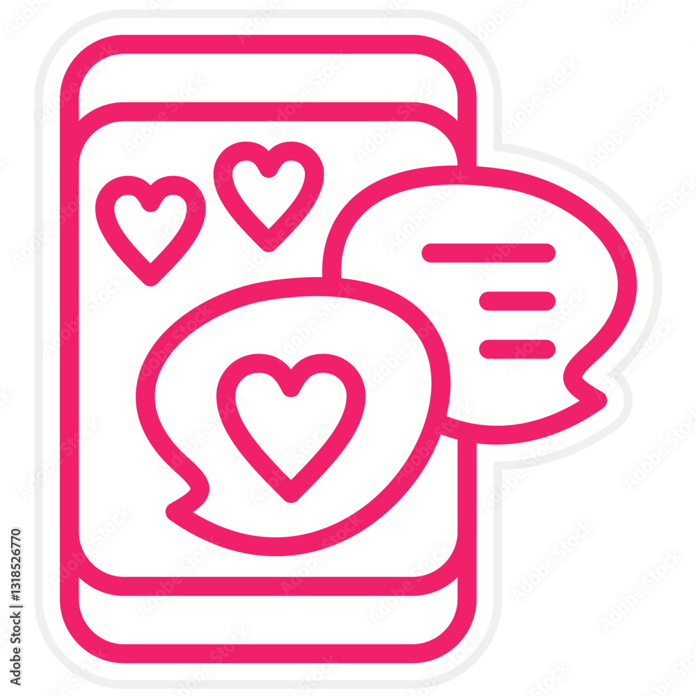 Love Chatroom Vector Design Icon Style