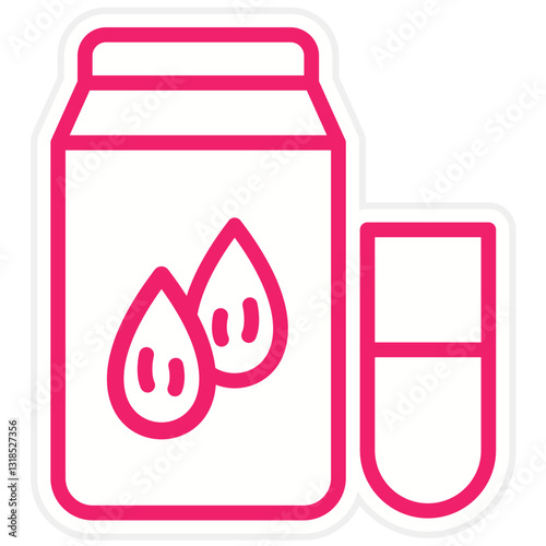 Almond Milk Vector Design Icon Style
