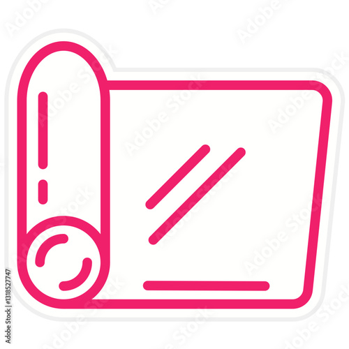 Yoga Mat Vector Design Icon Style