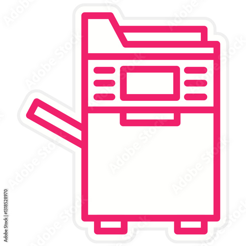 Vector Design Photocopier Icon Style