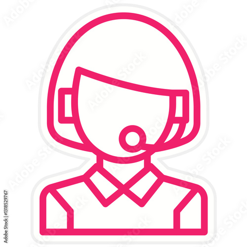 Vector Design Telemarketer Icon Style