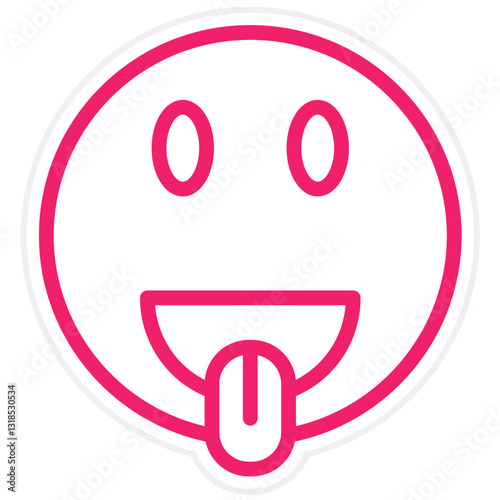 Vector Design Tongue Out Icon Style