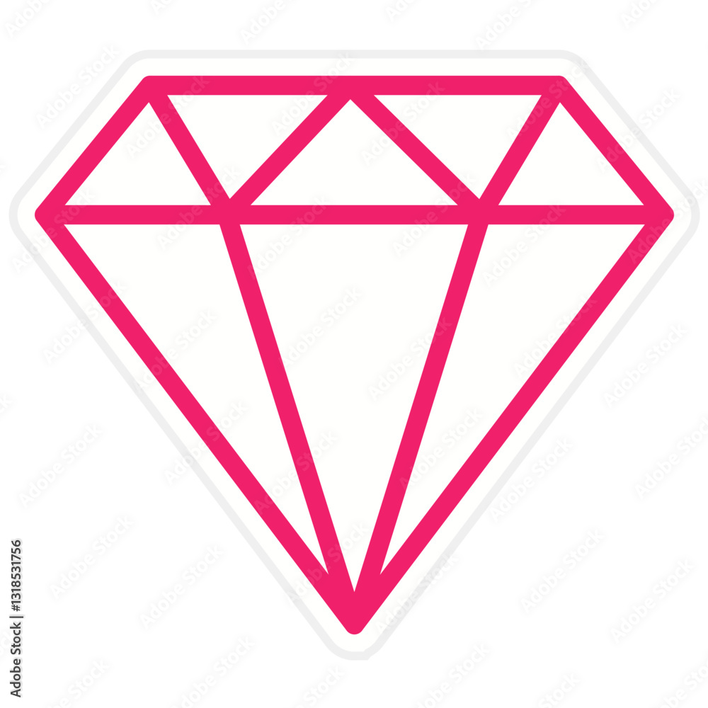 Naklejka premium Vector Design Diamond Icon Style