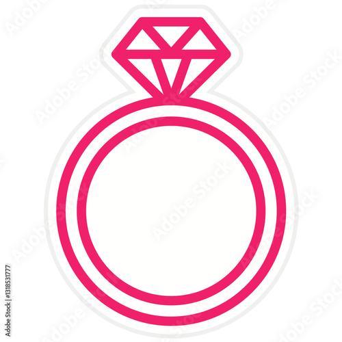 Vector Design Diamond Ring Icon Style