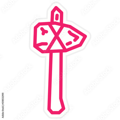 Vector Design Stone Axe Icon Style