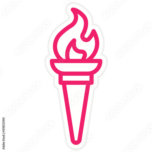 Vector Design Torch Icon Style