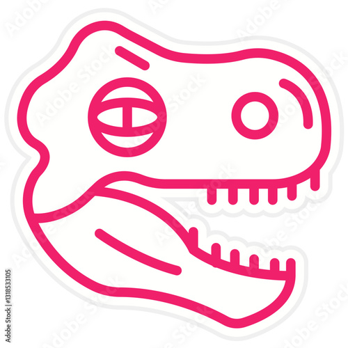 Vector Design Dinosaur Fossil Icon Style