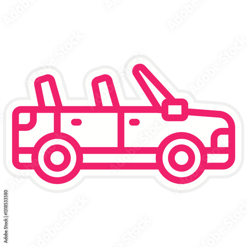 Vector Design Convertible Car Icon Style