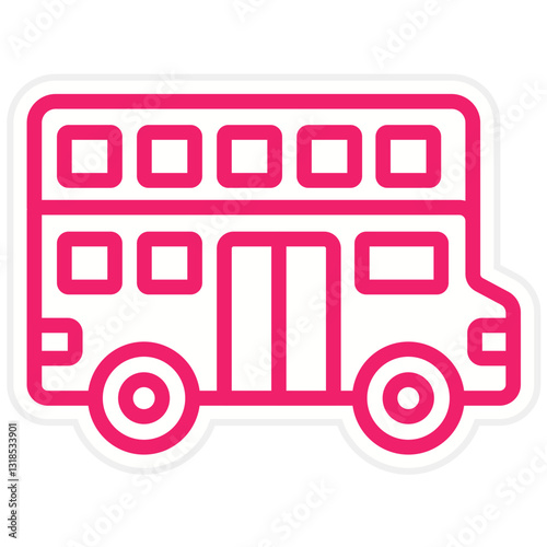 Vector Design Double Decker Icon Style