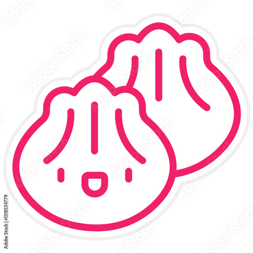 Vector Design Dumplings Icon Style
