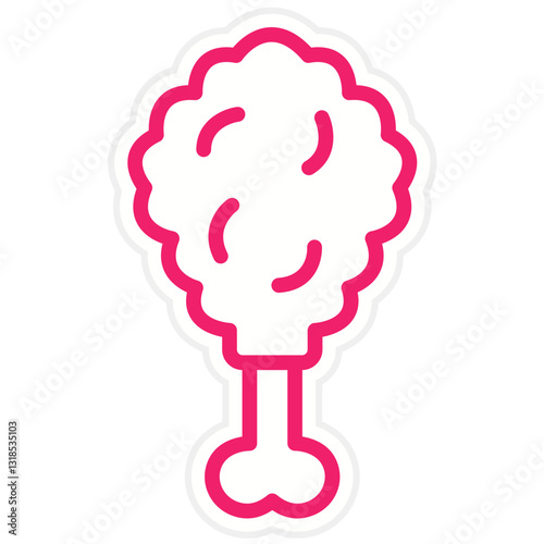 Vector Design Fried Chicken Icon Style