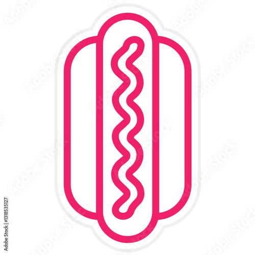 Vector Design Hot Dog Icon Style