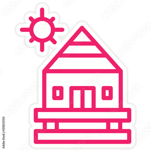 Vector Design Bungalow Icon Style