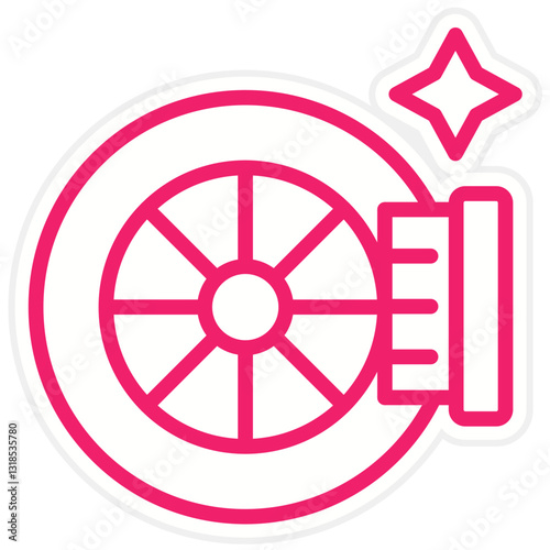 Vector Design Tire Cleaning Icon Style