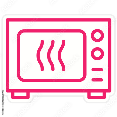 Vector Design Microwave Oven Icon Style