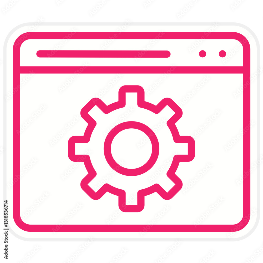 Vector Design Browser Setting Icon Style Vector Design Browser Setting Icon Style