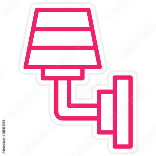 Vector Design Wall Lamp Icon Style