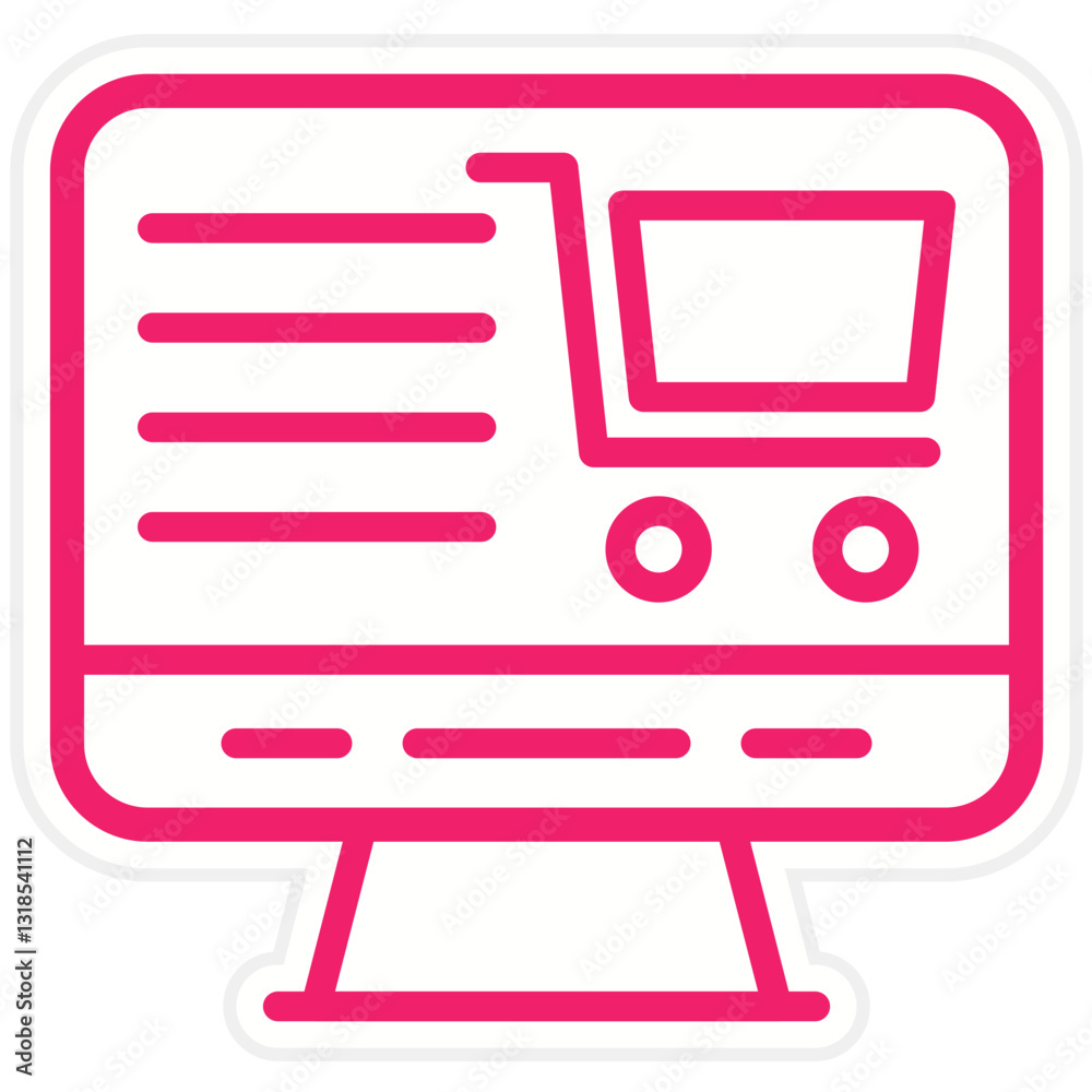 Vector Design Online Shopping Icon Style Vector Design Online Shopping Icon Style