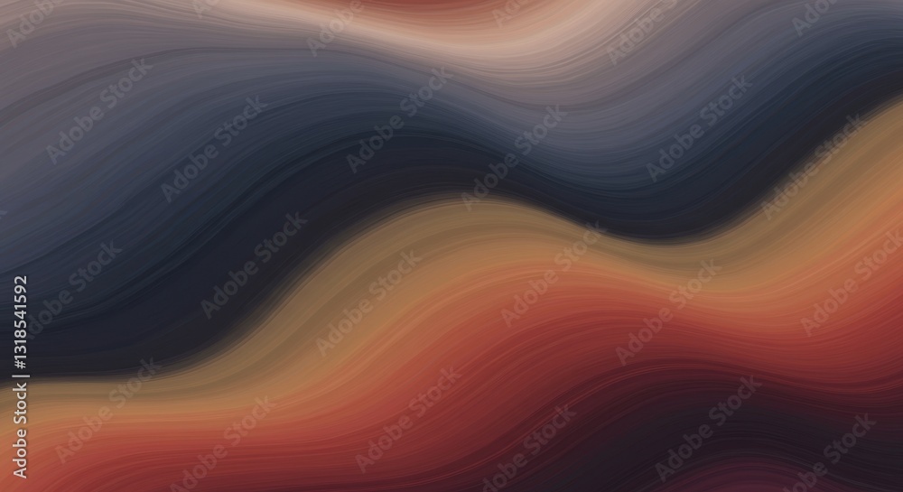 Obraz premium Abstract waves of warm and cool colors flowing seamlessly, creating a soothing background texture
