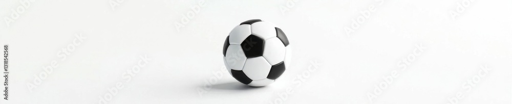 Naklejka premium Minimal soccer ball icon set on a plain white background, ball, flat design , white