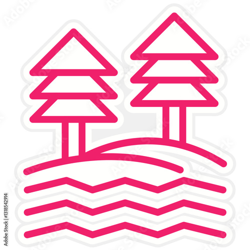 Vector Design Lake Icon Style