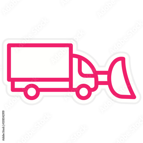 Vector Design Snowplow Icon Style