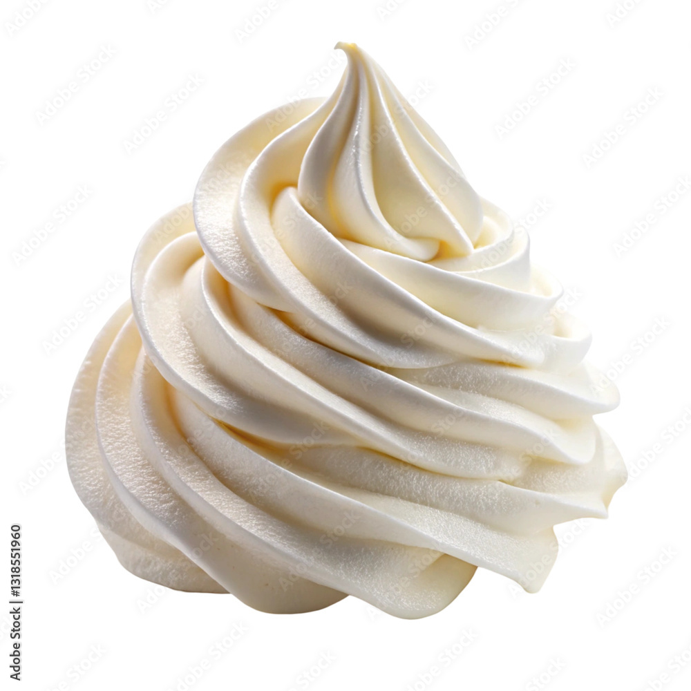 Swirl of Whipped Cream Isolated on White Background
Swirl of Whipped Cream Isolated on White Background