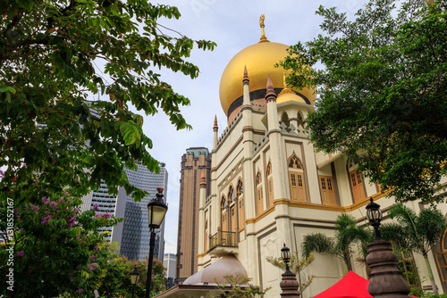 Sultan Mosque at Muscat Street near Arab Street in Kampong Glam district, Singapore