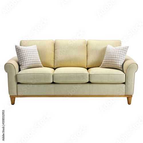 Comfortable Sofa Isolated on White Background
