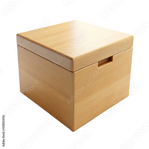 Simple Box Isolated on White Background
