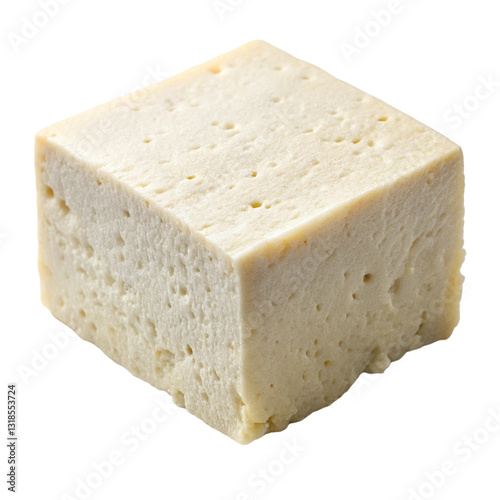 Tofu Block Isolated on White Background
