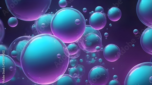 Neon Dream Bubbles – A Futuristic Abstract Wonderland