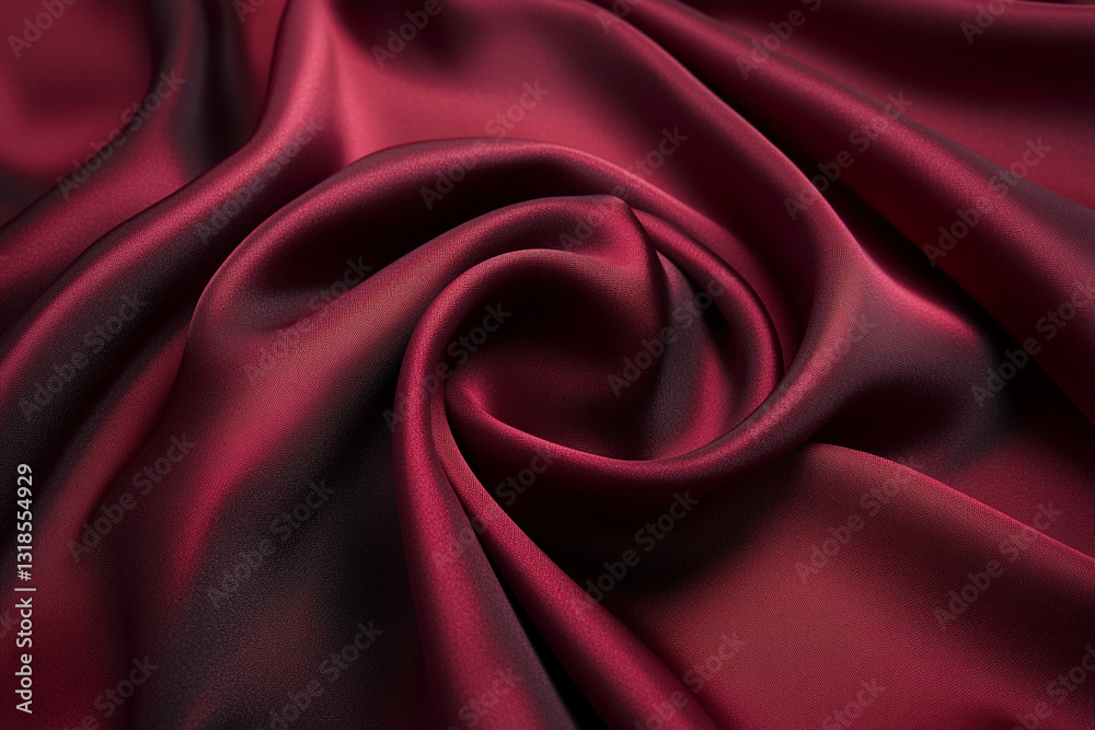 Obraz premium Red Satin and Silk Fabric with Smooth Texture and Elegant Drapery