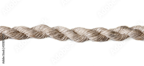 Close-up of rope part on white background