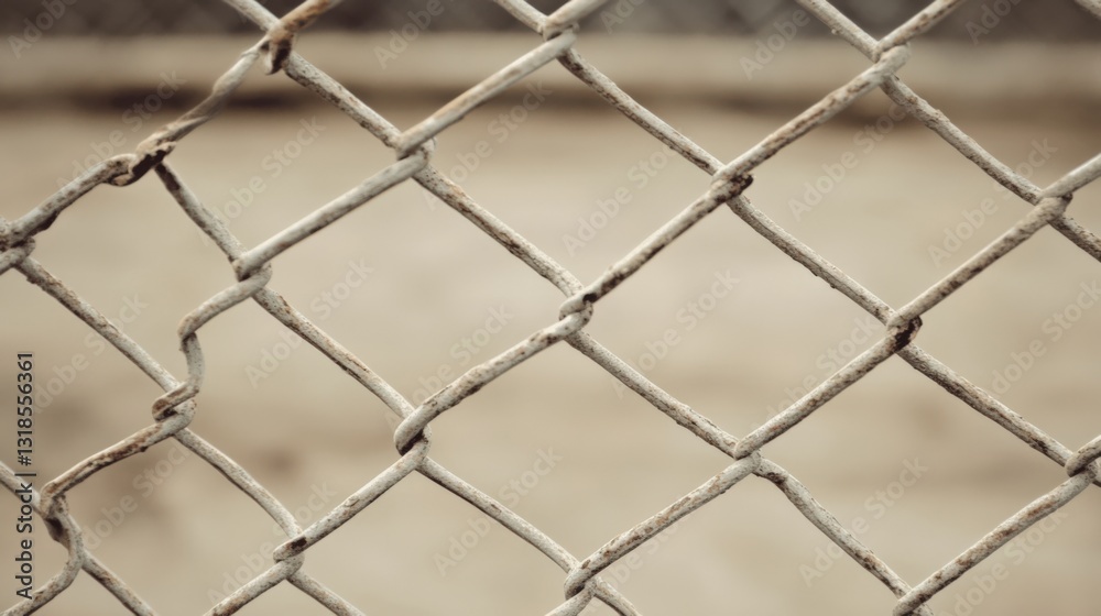 Naklejka premium Rusty Chain-link Fence