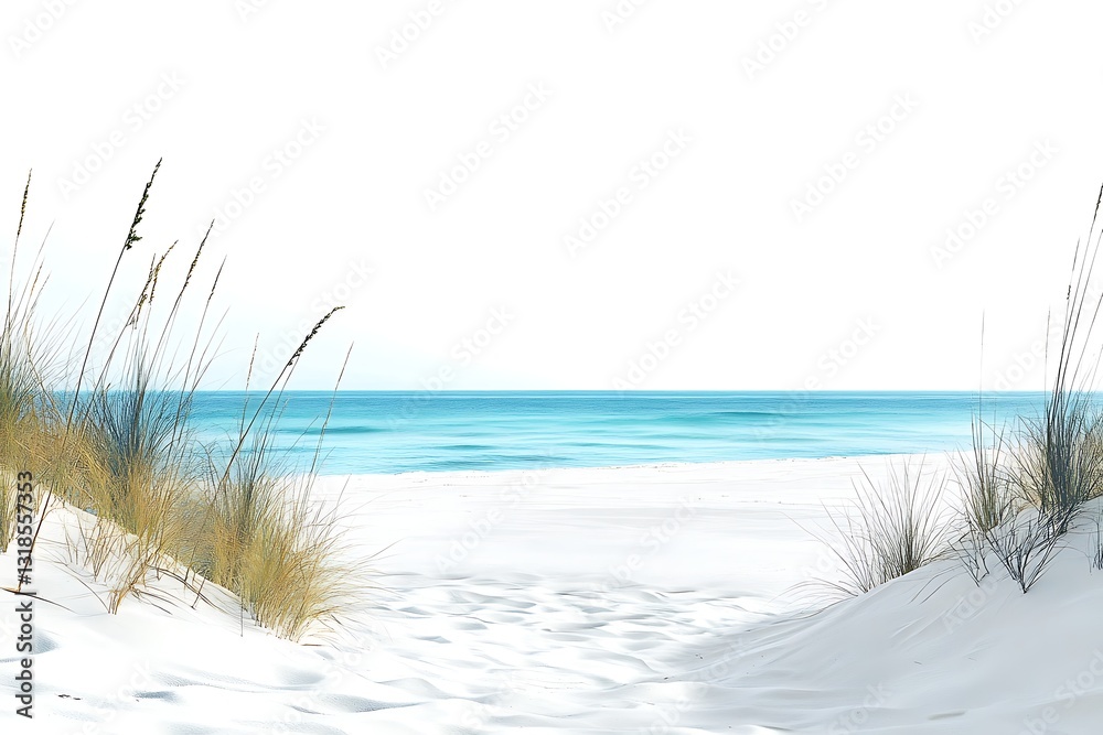 Obraz premium Serene Beach Scene: Coastal Paradise
